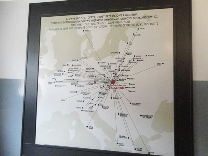 Mapa com países de origem dos prisioneiros | Foto por Carolina Caio