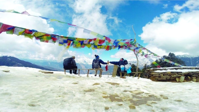 No caminho ao topo do Annapurna, Himalaia